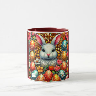 GIA ~ EASTER BUNNY Eggs Flowers ~ Mug