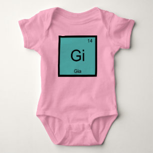 Gia Name Chemistry Element Periodic Table Baby Bodysuit