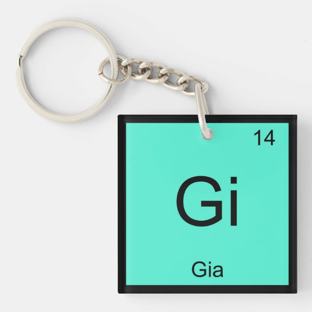 Gia  Name Chemistry Element Periodic Table Key Ring (Front)