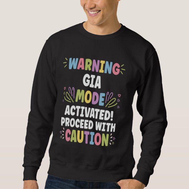 GIA Personalised Name Funny Cute Custom GIA Name Sweatshirt (Front)