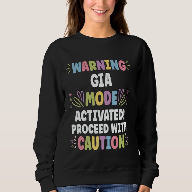 GIA Personalised Name Funny Cute Custom GIA Name Sweatshirt (Front)
