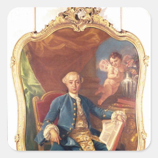 Giacomo Casanova Square Sticker (Front)