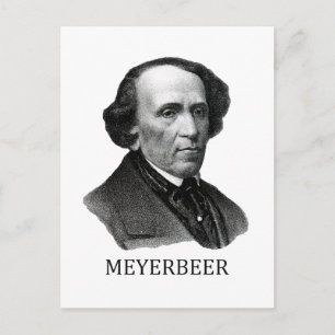 Giacomo Meyerbeer, black Postcard