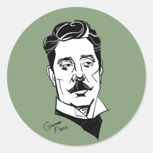 Giacomo Puccini Classic Round Sticker