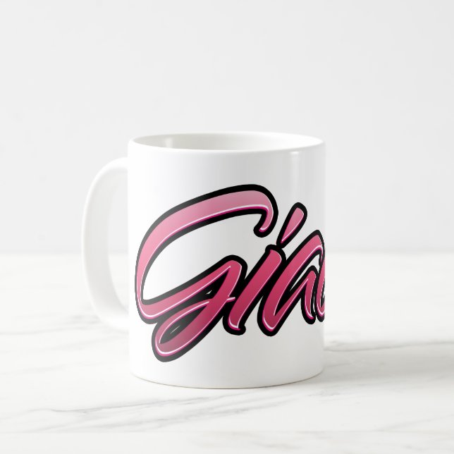 Giada faded pink cup teacup coffee cup (Front Left)