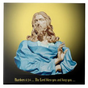 Gian Lorenzo Bernini Bust of Christ 1679 Ceramic Tile