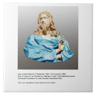 Gian Lorenzo Bernini Bust of Christ 1679  Ceramic Tile