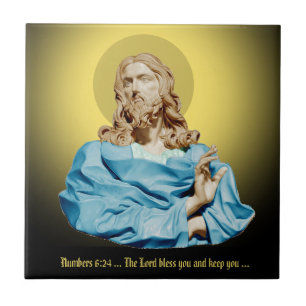 Gian Lorenzo Bernini Bust of Christ 1679 Ceramic Tile