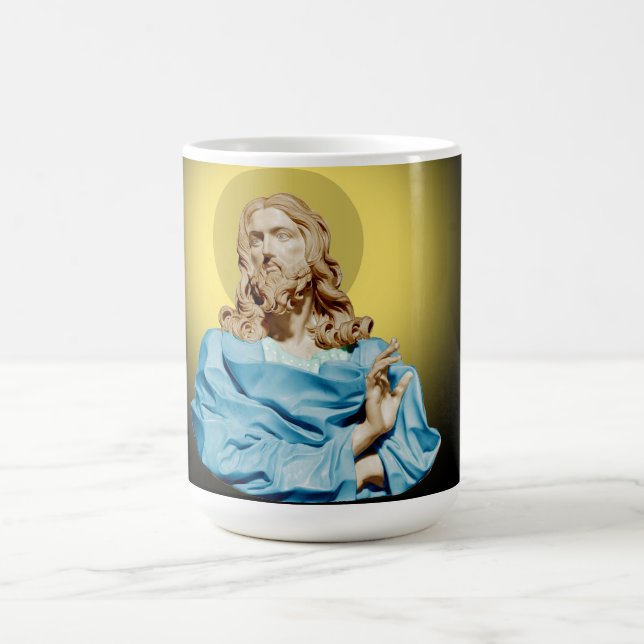Gian Lorenzo Bernini Bust of Christ 1679 Coffee Mug (Center)