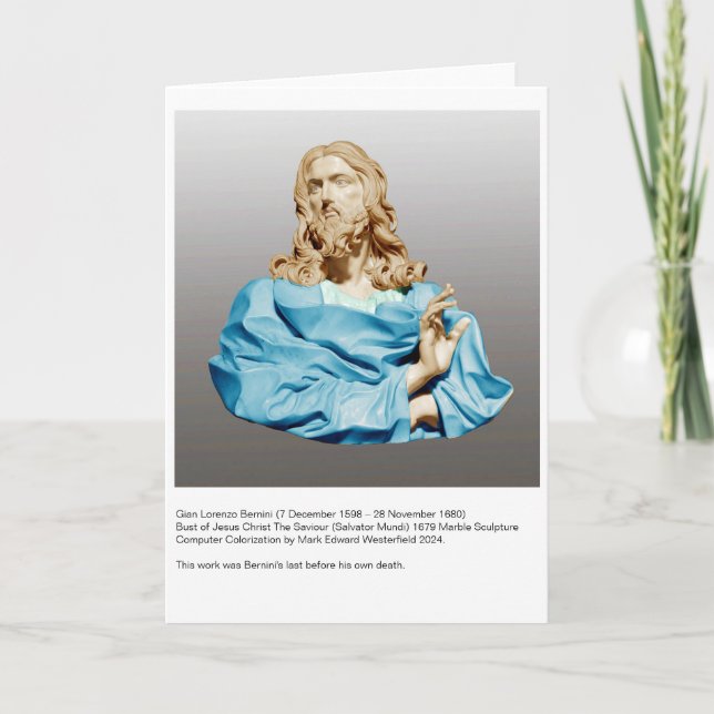 Gian Lorenzo Bernini Bust of Christ 1679  Note Card (Front)
