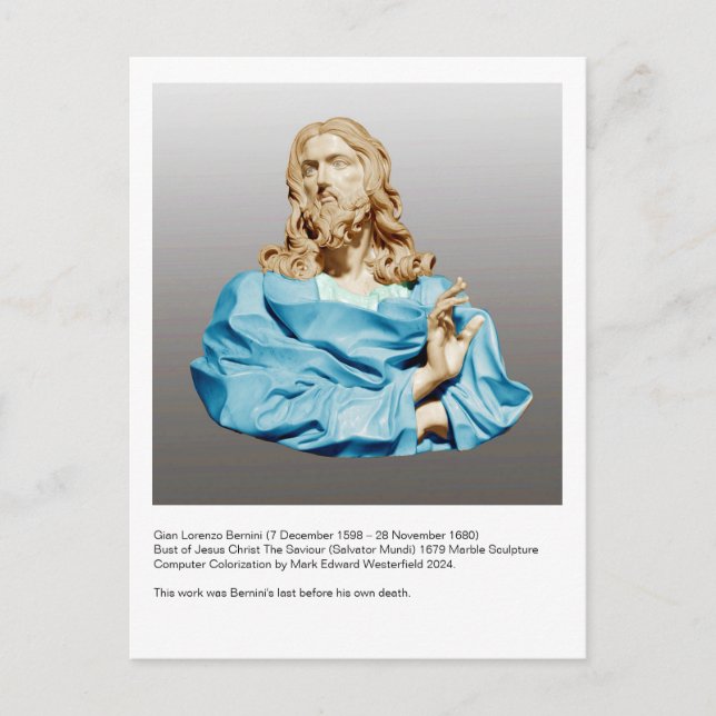 Gian Lorenzo Bernini Bust of Christ 1679  Postcard (Front)
