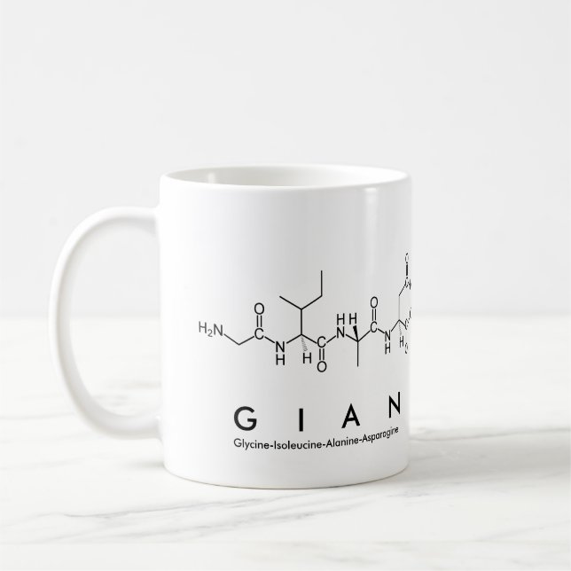 Gian peptide name mug (Left)