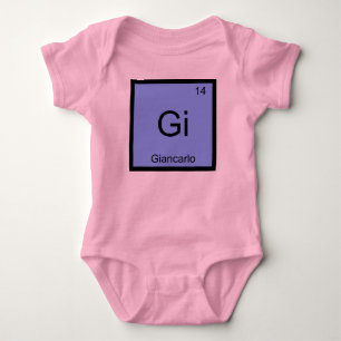 Giancarlo Name Chemistry Element Periodic Table Baby Bodysuit