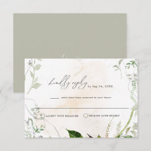 GIANNA Bohemian Etherial Greenery RSVP Postcard