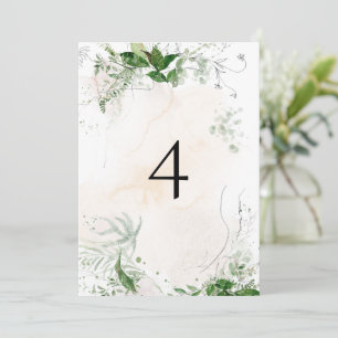 GIANNA Boho Ethereal Greenery Vintage Table Number