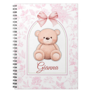 Gianna Custom Pink Teddy Bear Nursery Design Notebook