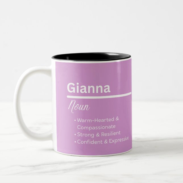 Gianna Girl Name Definition Mug Personalized Gift (Left)