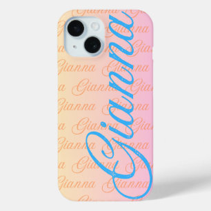 Gianna Repeating Name Pattern iPhone 15 Case
