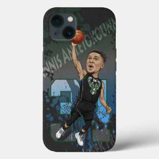 Giannis Antetokounmpo Caricature iPhone 13 Case
