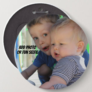 Giant 6 In. Photo Button Custom Picture Pin