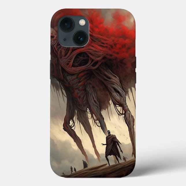 Giant Alien Walking Science Fiction Horror Art Case-Mate iPhone Case (Back)