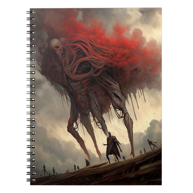 Giant Alien Walking Science Fiction Horror Art Notebook (Front)