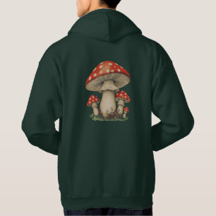 Giant Amanita Mushroom - Retro Shrooms Graphic   Hoodie