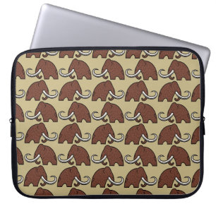 Giant Animals: Cartoon of Extinct Mammoths Laptop Sleeve