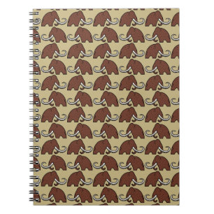 Giant Animals: Cartoon of Extinct Mammoths Notebook