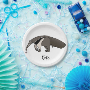 Giant Anteater Custom name Paper Plate