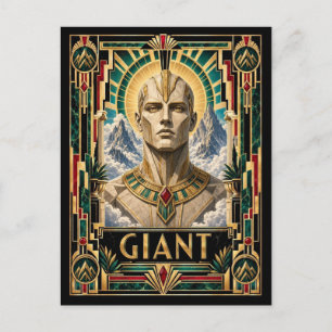 Giant, Art Deco Mythical Postcard