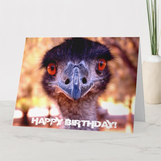 Giant Australian Birthday Card EMU (Front)