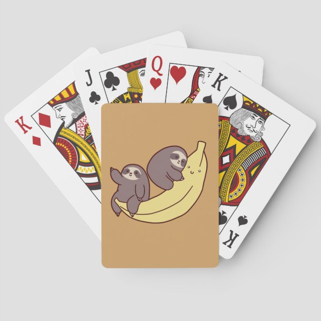 Giant Banana Sloths Playing Cards (Back)