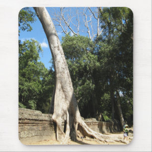 Giant Banyan Tree ... Ta Prohm Temple, Cambodia Mouse Pad