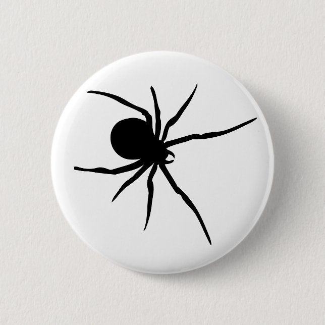 Giant Black Spider 6 Cm Round Badge (Front)