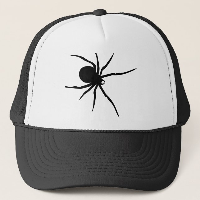 Giant Black Spider Trucker Hat (Front)