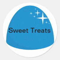 Giant Blue Gumdrop Candy Party Favour Sticker