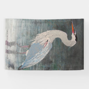 Giant blue heron banner