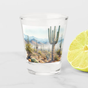 Giant Cacti of Saguaro National Park Shot Glass