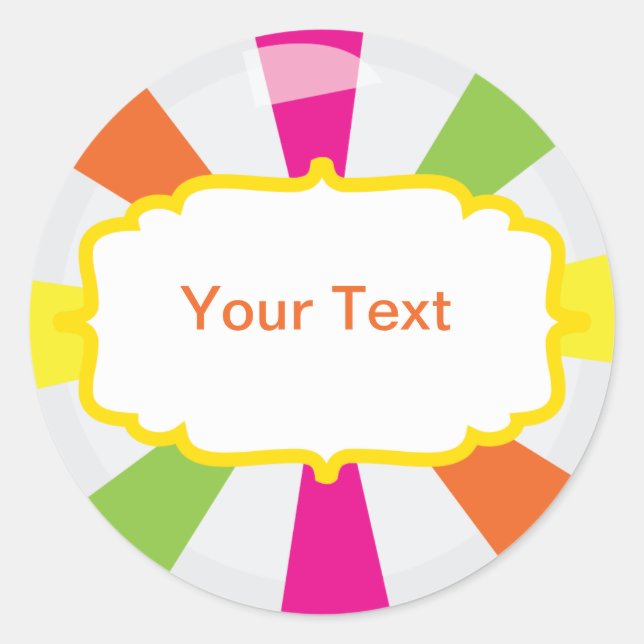 Giant Candy Party Buffet label (Front)