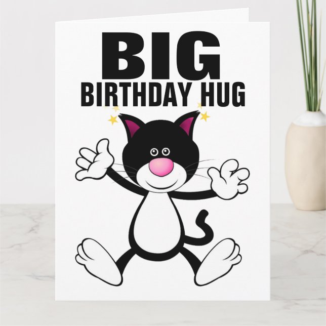 GIANT CAT HUG BIRTHDAY CARDS (Front)