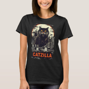 Giant Cat In City Catzilla T-Shirt