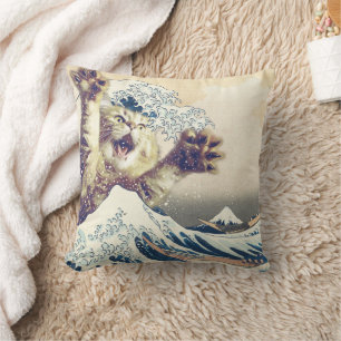 Giant Cat Wave – The Great Wave off Kanagawa Cushion