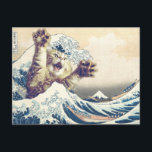 Giant Cat Wave – The Great Wave off Kanagawa       Postcard<br><div class="desc">Giant Cat Wave – The Great Wave off Kanagawa

 

 

cat wave funny surreal, 

kanagawa japan parody art, 

meme giant creature vintage, 

ocean storm boat retro, 

humour kitten furry tsunami, 

paws splash traditional sea, 

scary adorable illustration print, 

classic iconic monster, 

painting creative digital design, 

popculture fur fantasy cat , </div>