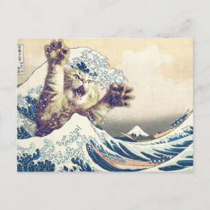 Giant Cat Wave – The Great Wave off Kanagawa       Postcard