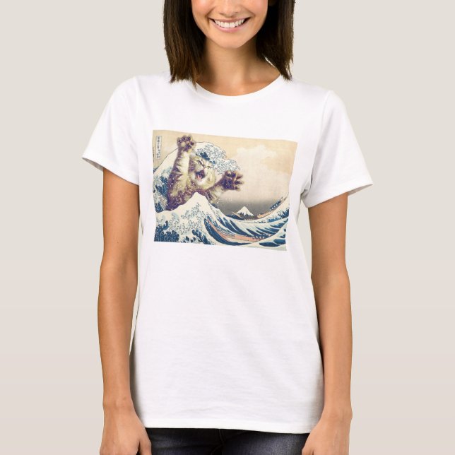 Giant Cat Wave – The Great Wave off Kanagawa       T-Shirt (Front)