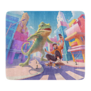 Giant Chameleon – City Illustration Cutting Board