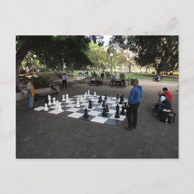 Giant Chess Game in Hyde Park, Sydney Postcard (Front)