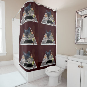 Giant Chicken Crushing Eggs,  Shower Curtain