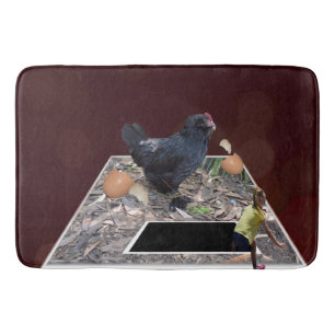 Giant Chicken Egg Crusher Large Memory Bathmat